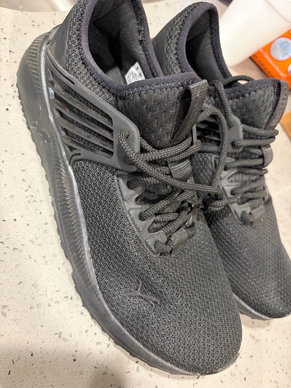 Puma Black Men's Knit Training Sneakers